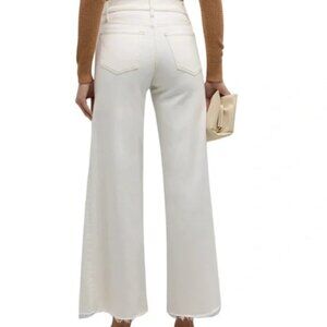 Frame Le Palazzo High Rise Wide Leg Jeans Size 25 White Denim